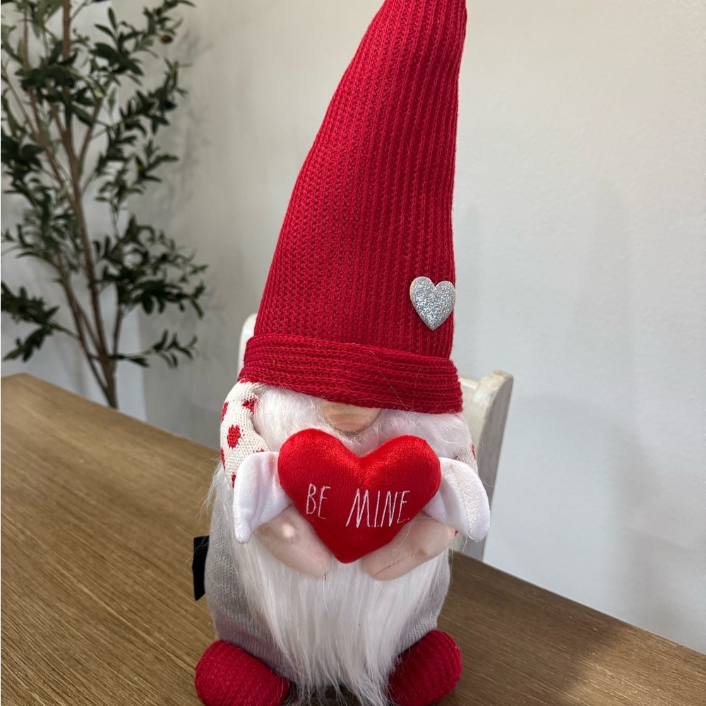 Rae Dunn Red and White valentines Decor Gnome